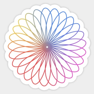 Spirograph Flower Sticker